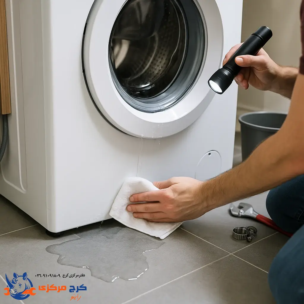 علت‌های اصلی نشتی آب ماشین لباسشویی