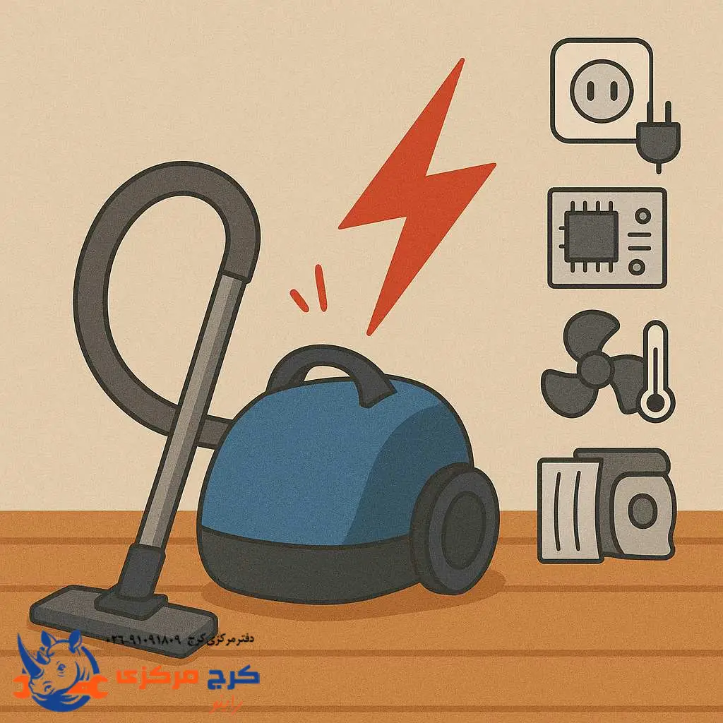 علت خاموش شدن جاروبرقی حین استفاده