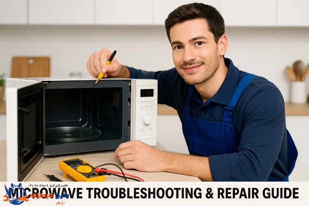 راهنمای کامل عیب‌یابی و تعمیر مایکروویو