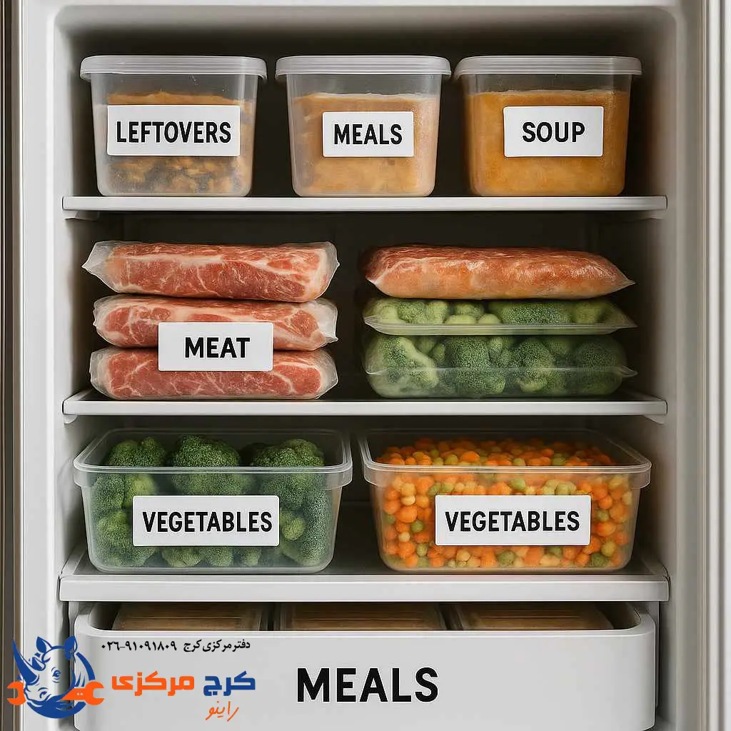 چیدن درست فریزر بدون هدررفت فضا