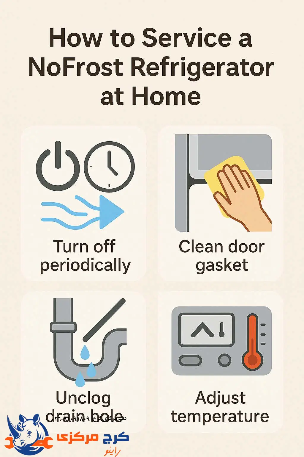 آموزش سرویس و نگهداری خانگی یخچال نوفراست