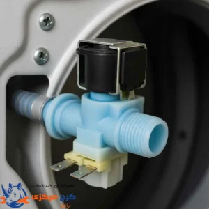 عکس شیر ورودی آب و فیلتر ماشین لباسشویی که یکی از رایج‌ترین علت‌های آبگیری نکردن دستگاه است