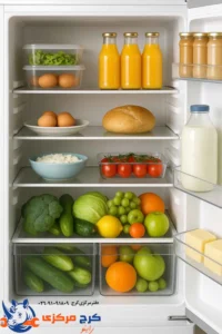 چیدمان منظم یخچال برای داشتن سرمای یکنواخت و نگهداری صحیح مواد غذایی