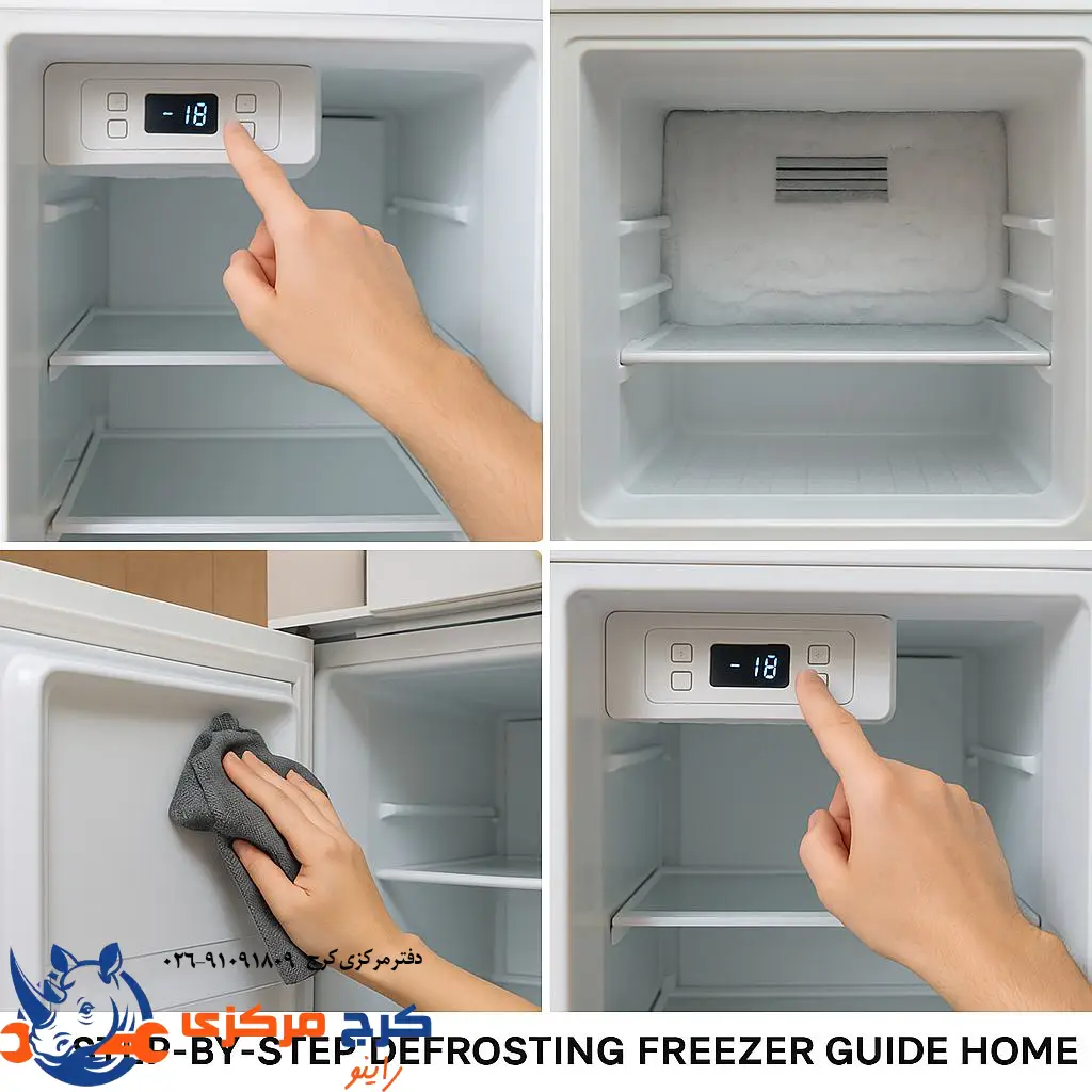  مراحل رفع یخ‌زدگی فریزر نوفراست در خانه به صورت گام‌به‌گام
