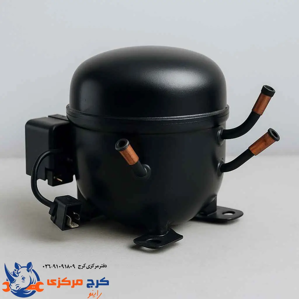تصویر کمپرسور یخچال و علائم سوختگی یا از کار افتادن آن