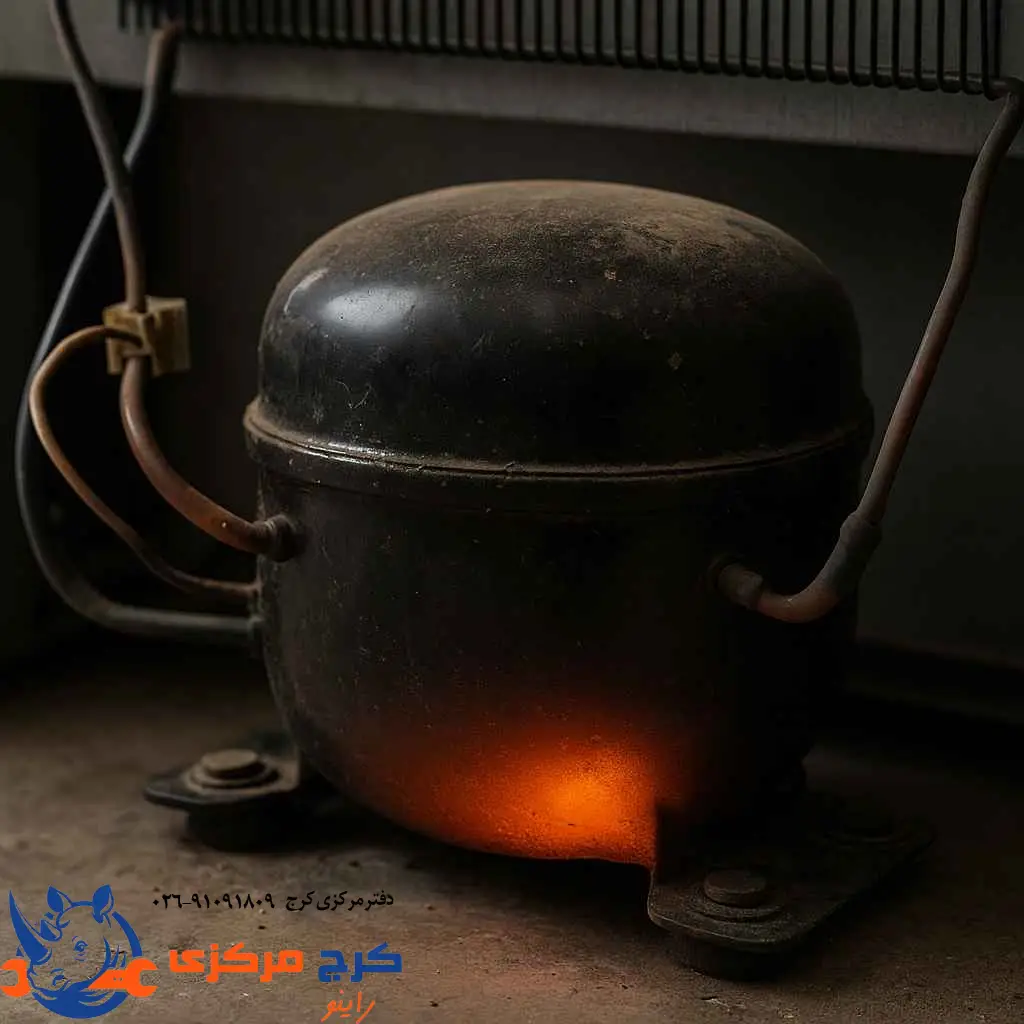  تصویر کمپرسور یخچال که داغ شده