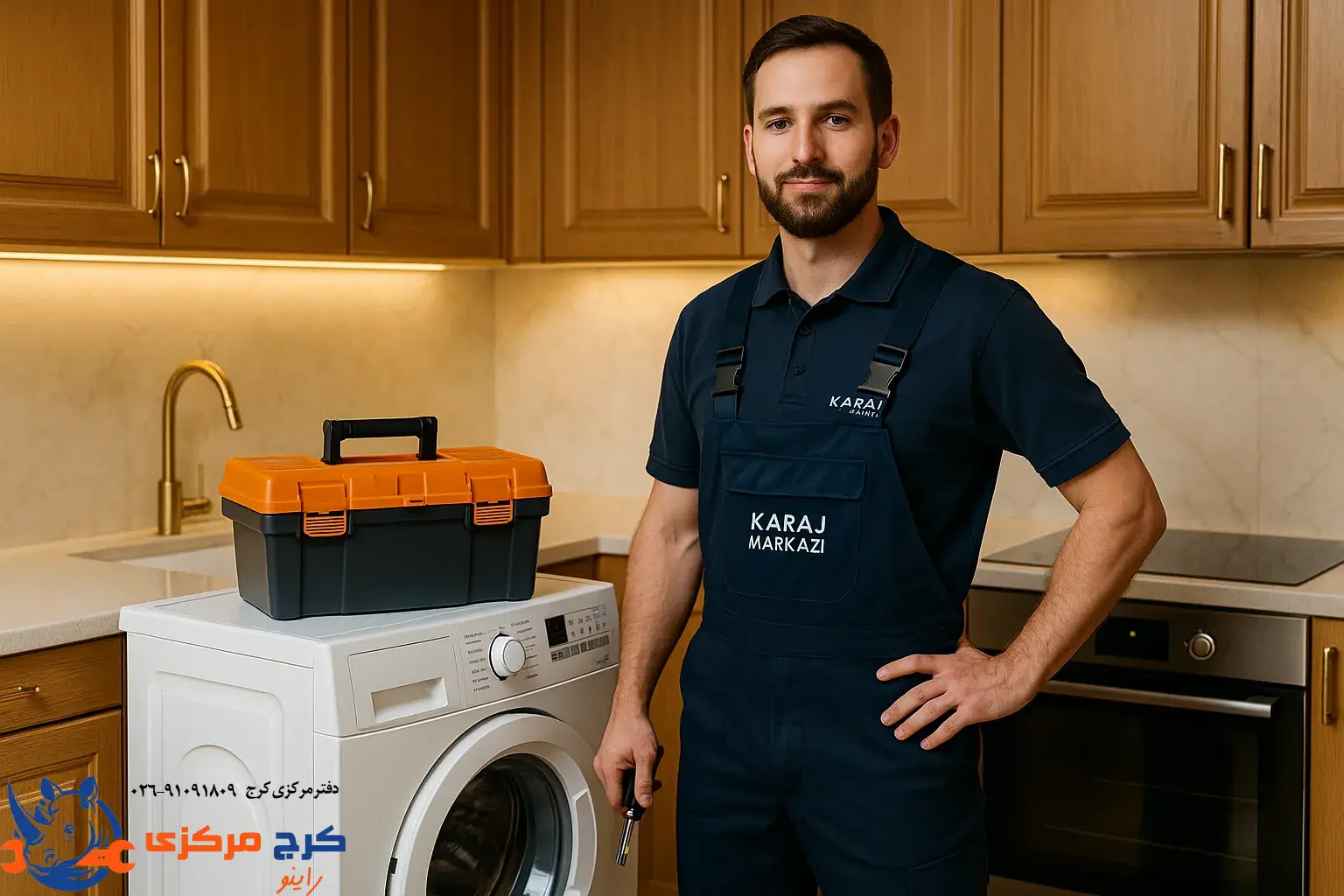  تیم تعمیرات لوازم خانگی کرج مرکزی در حال ارائه خدمات تعمیر فوری در محل